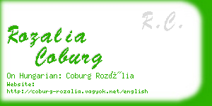 rozalia coburg business card